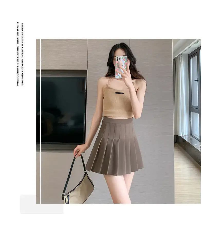Gray Pleated Skirt Women Summer Spring Autumn 2025 — feature 121