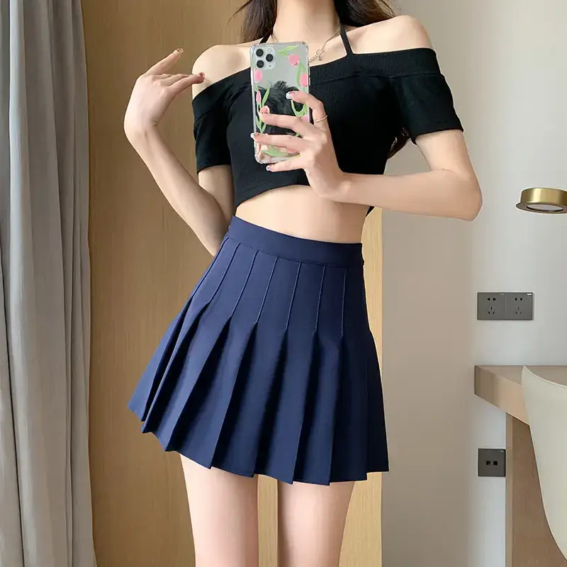 Gray Pleated Skirt Women Summer Spring Autumn 2025 - Image 4