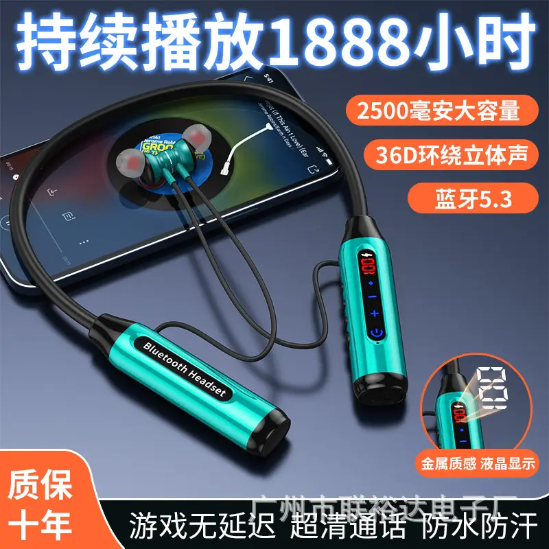 Wireless Bluetooth Headset with Ultra-Long Battery & Neck Hanging Design - Image 2