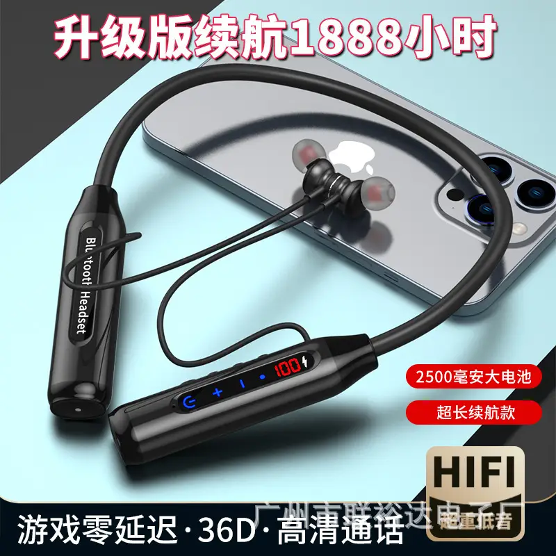 Wireless Bluetooth Headset with Ultra-Long Battery & Neck Hanging Design - Image 4