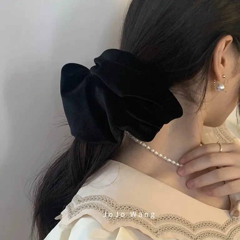 Black Velvet Large Hair Band for Women