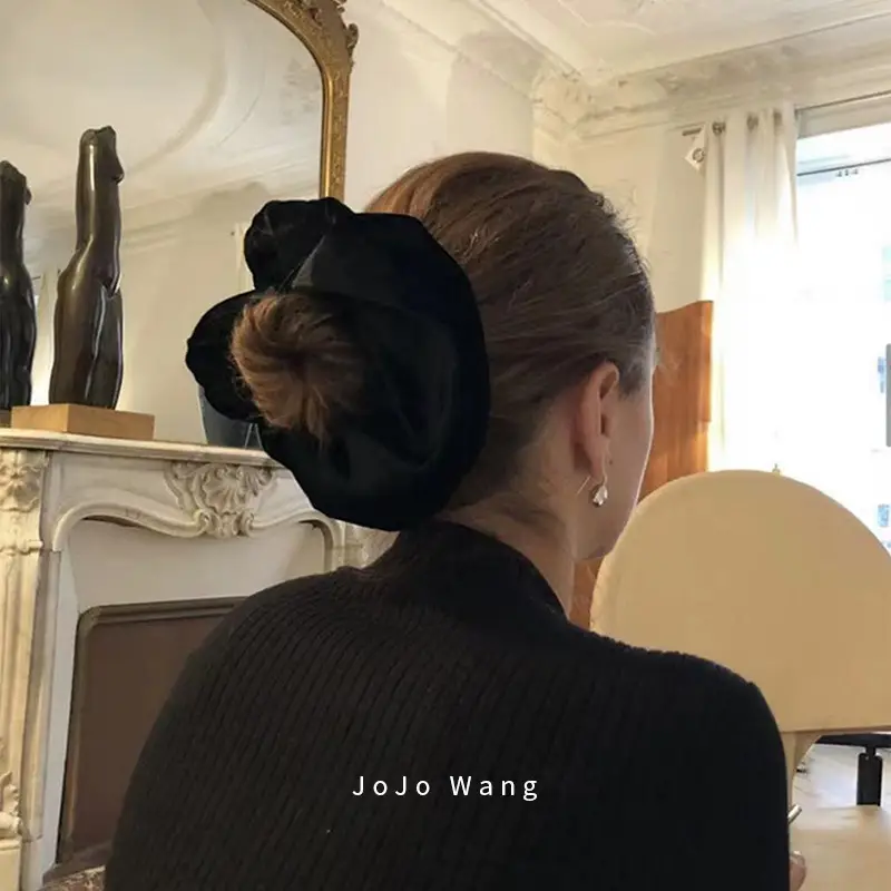 Black Velvet Large Hair Band for Women — feature 11
