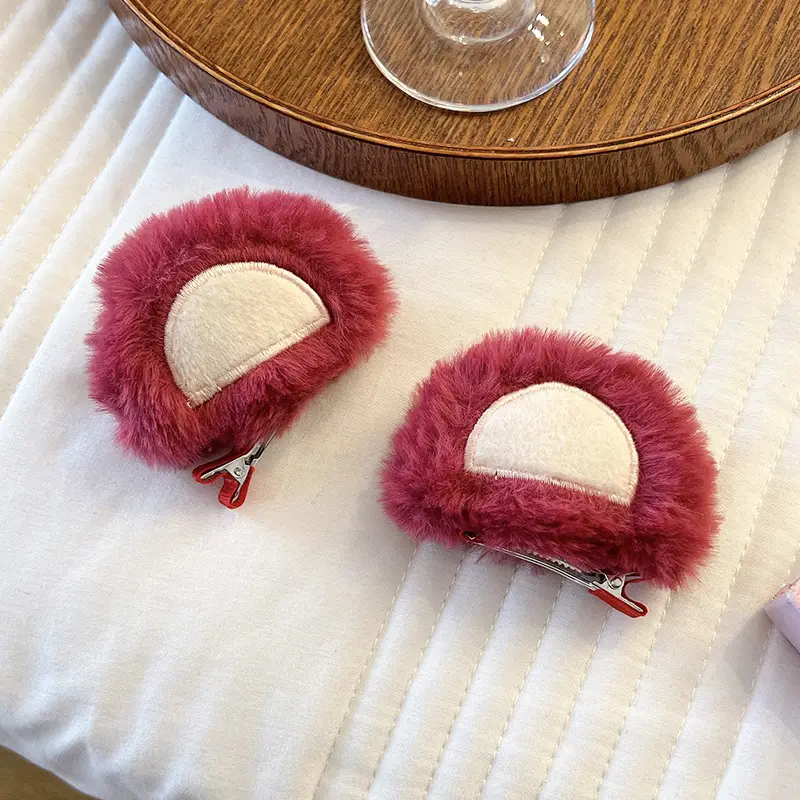 Plush Strawberry Bear Face Washing Headband for Women - Image 12
