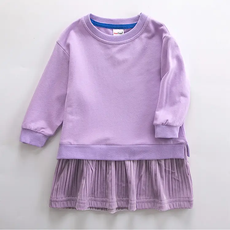 Girls Pink Puffer Sweatshirt Skirt Set — feature 5