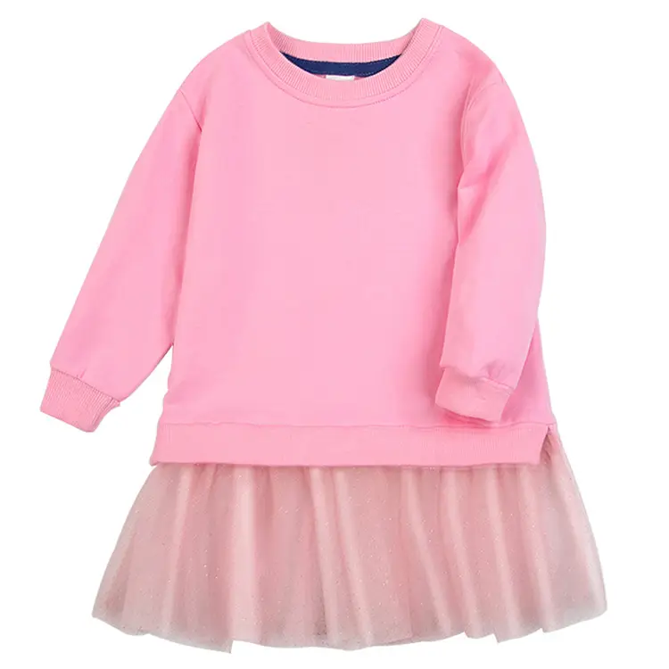 Girls Pink Puffer Sweatshirt Skirt Set — feature 9