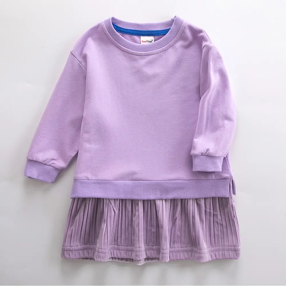 Girls Pink Puffer Sweatshirt Skirt Set - Image 4