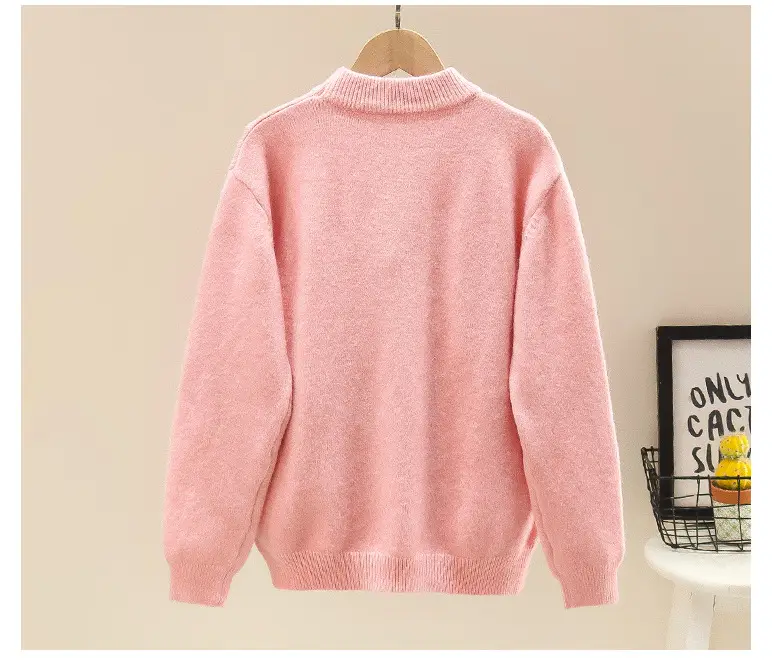Girls' Winter Rabbit Cartoon Sweater Base Shirt — feature 32