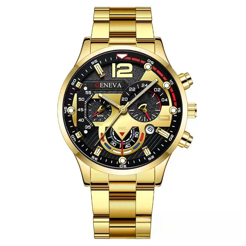 men's steel belt calendar quartz watch sports luminous pointer quartz watch men's watch - Image 4