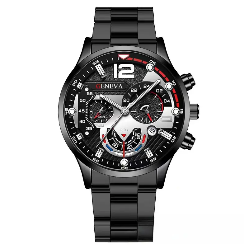men's steel belt calendar quartz watch sports luminous pointer quartz watch men's watch - Image 6