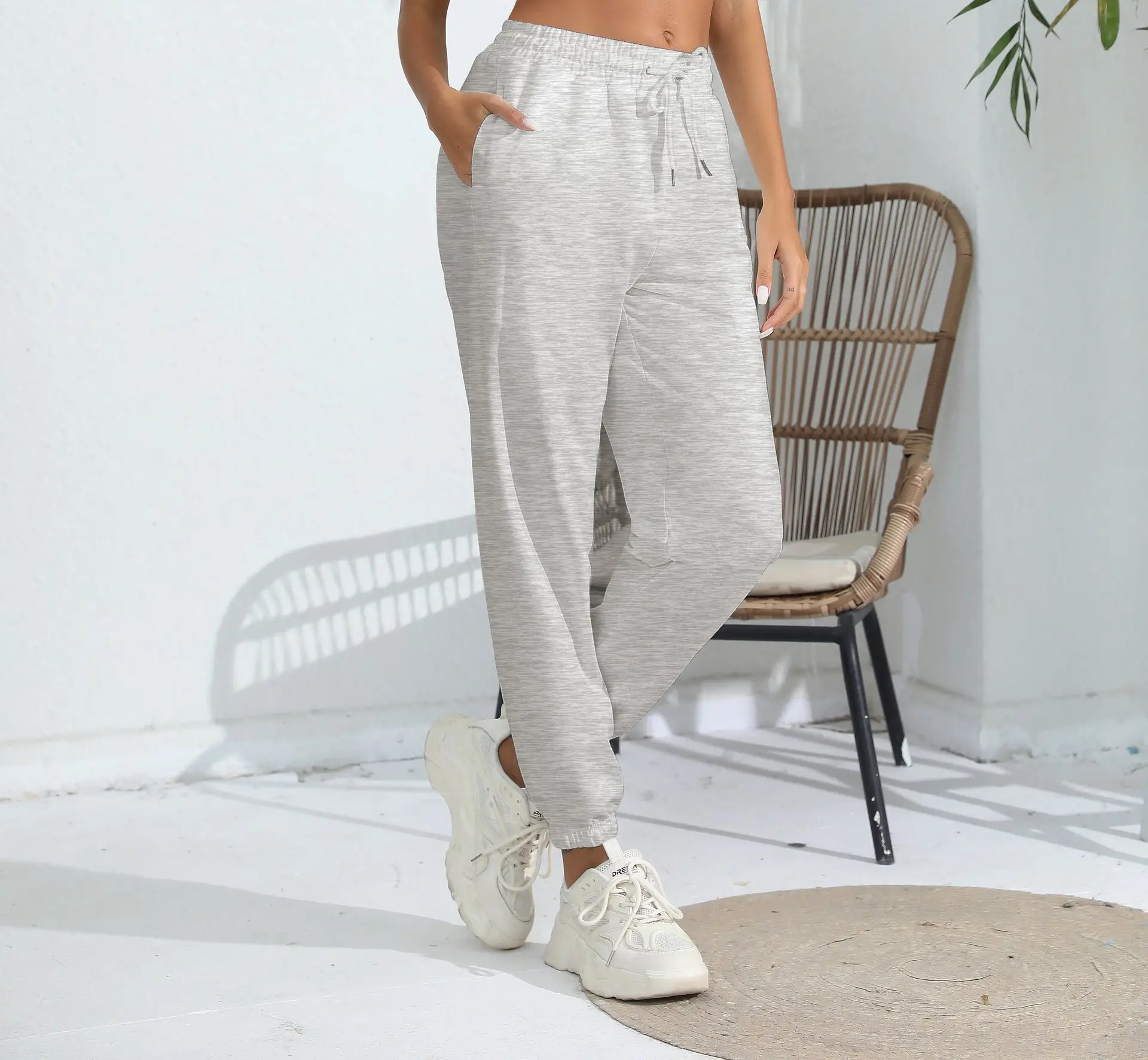 Black Fleece Lined Jogging Pants for Women — feature 11