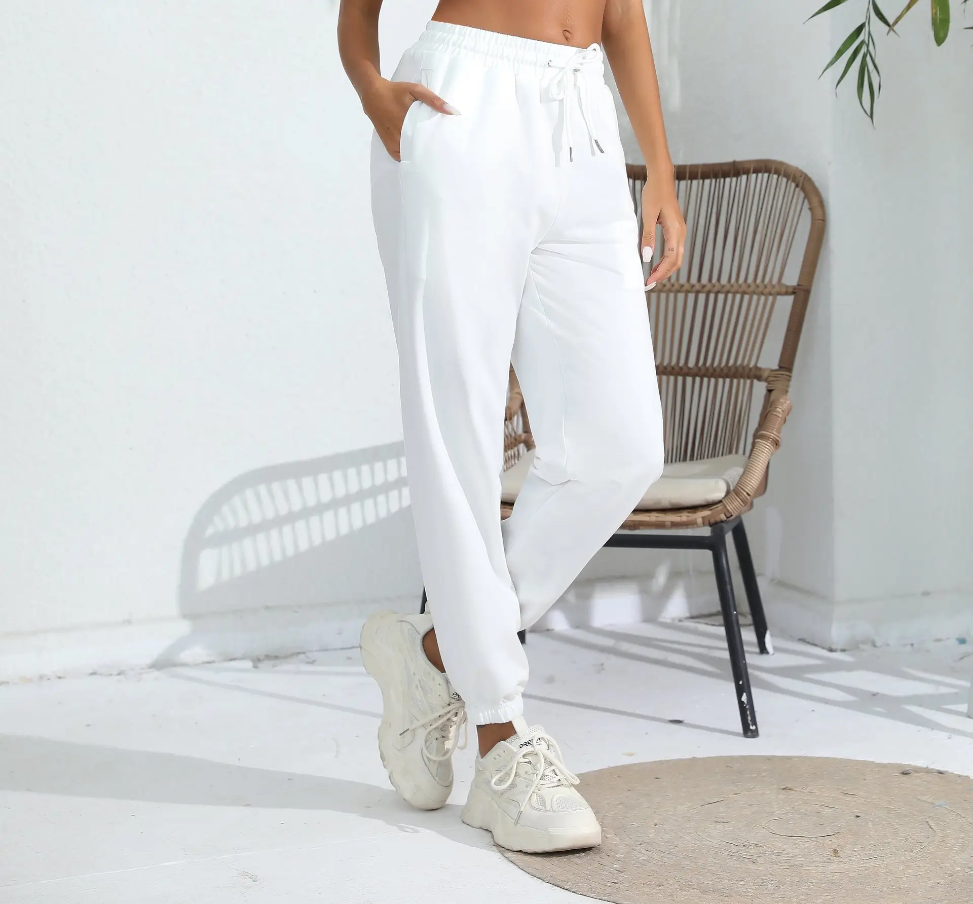 Black Fleece Lined Jogging Pants for Women — feature 16