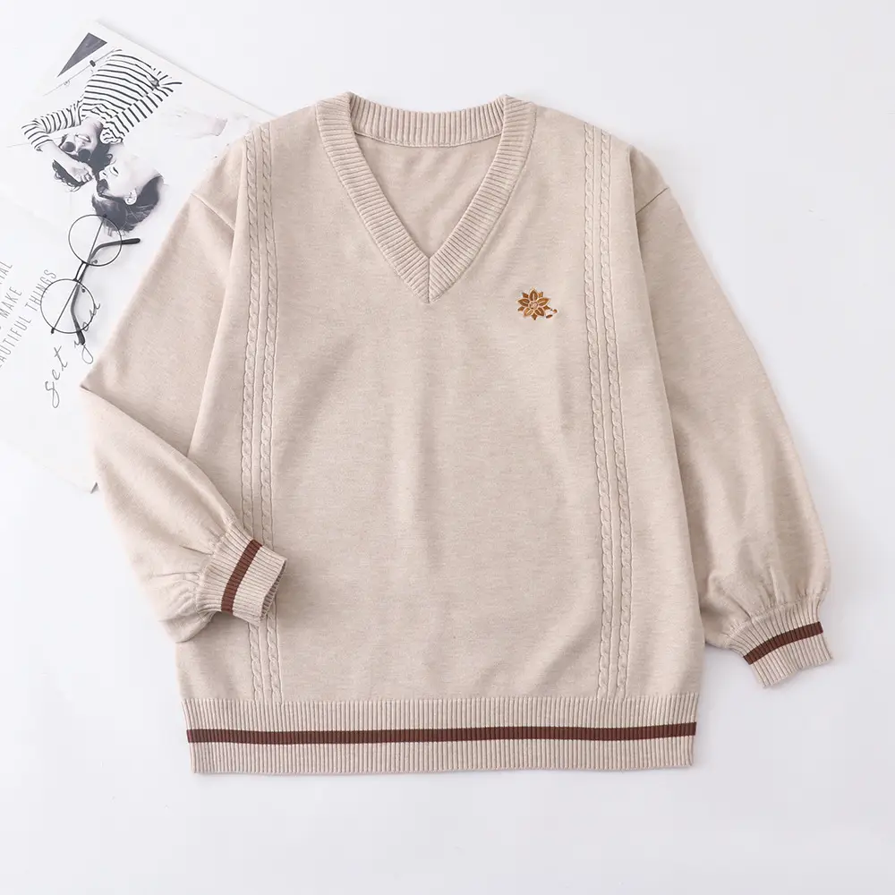 Japanese JK Uniform Genuine Pullover V-Neck Sweater - Image 2