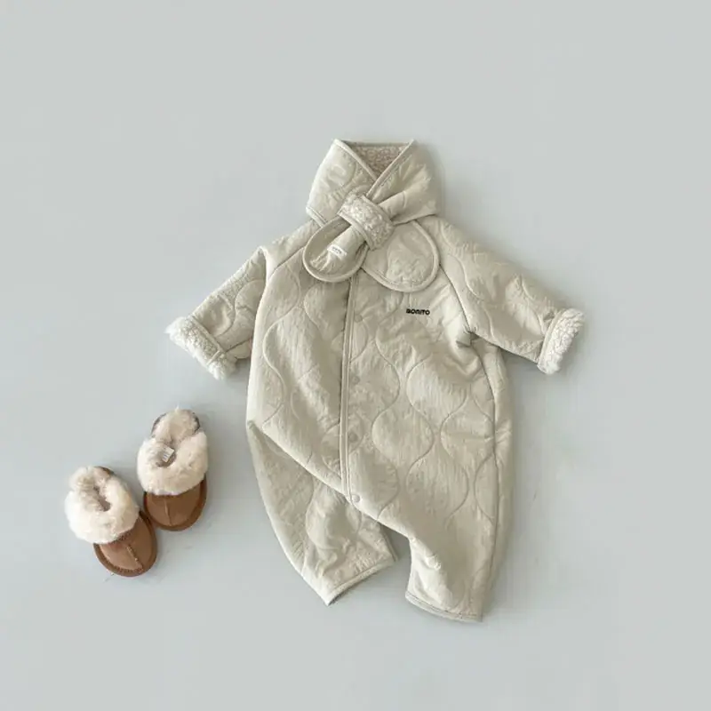 Korean Style Baby Fleece Lined Winter Climbing Suit Set — feature 4