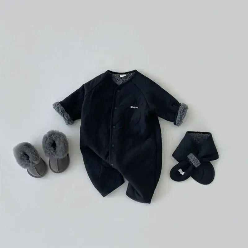 Korean Style Baby Fleece Lined Winter Climbing Suit Set — feature 6