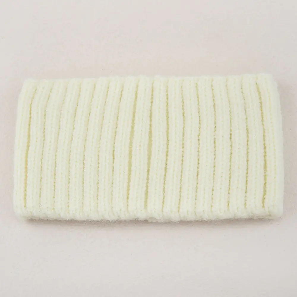 Purple Knitted Wool Hair Band with Vertical Texture - Image 2