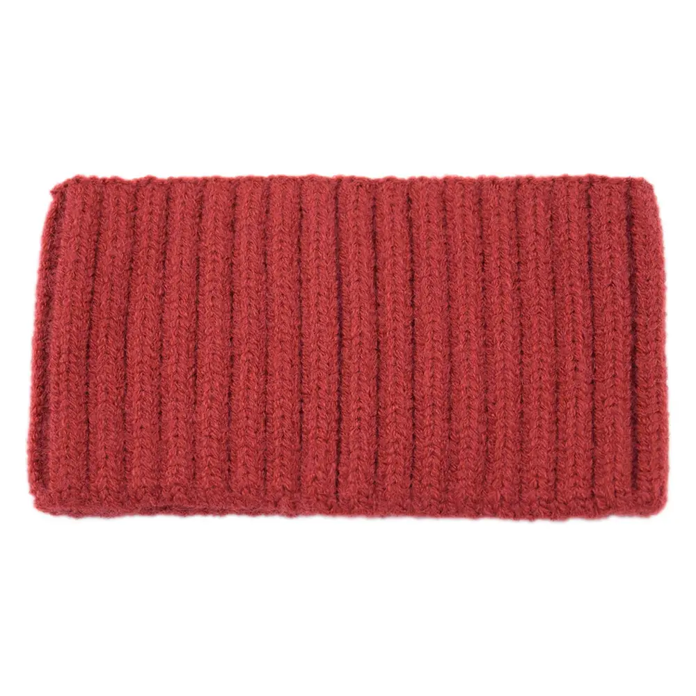 Purple Knitted Wool Hair Band with Vertical Texture - Image 3