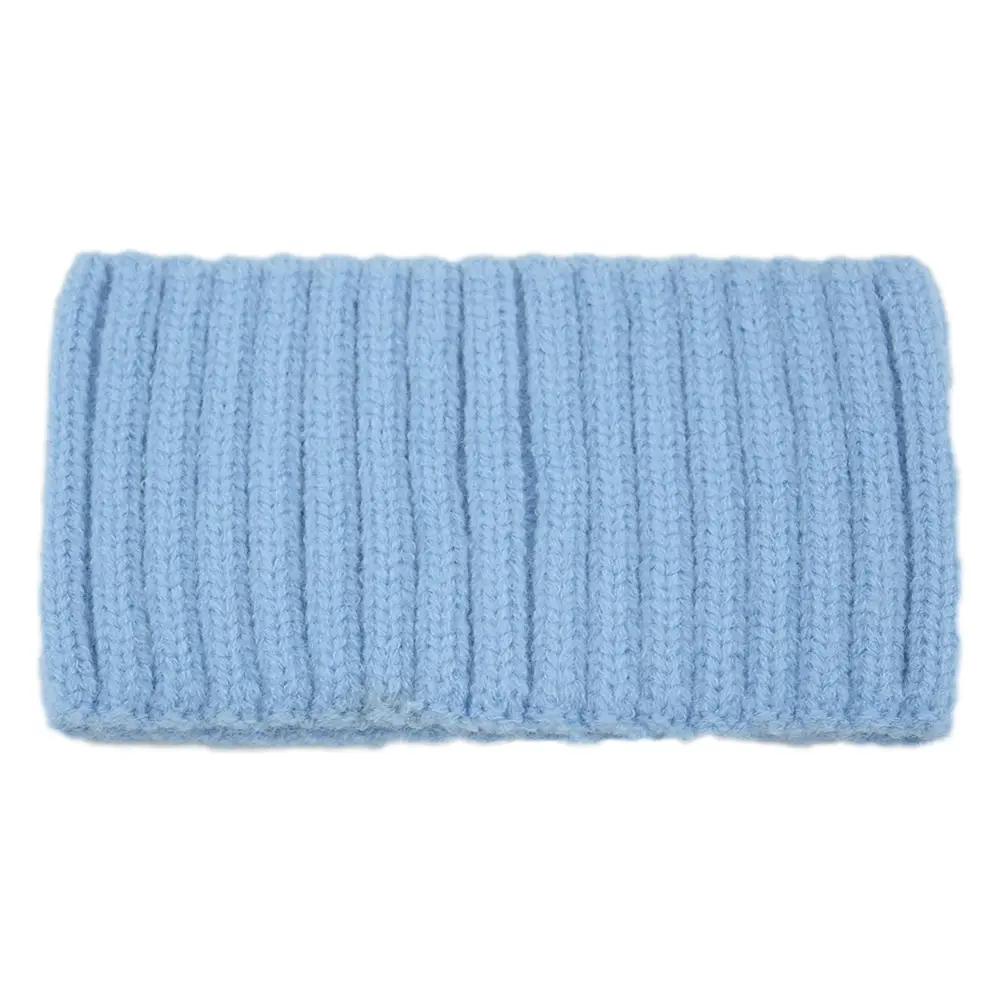 Purple Knitted Wool Hair Band with Vertical Texture - Image 9
