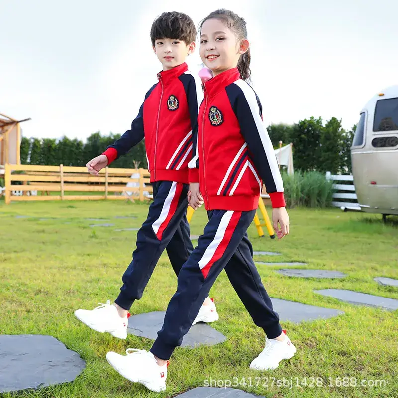 Four Seasons Kindergarten Garden Clothes Spring, Autumn and Winter Primary School Uniform Three-piece Set Thickened Cotton Children's Sports Suit Opening Ceremony - Image 5