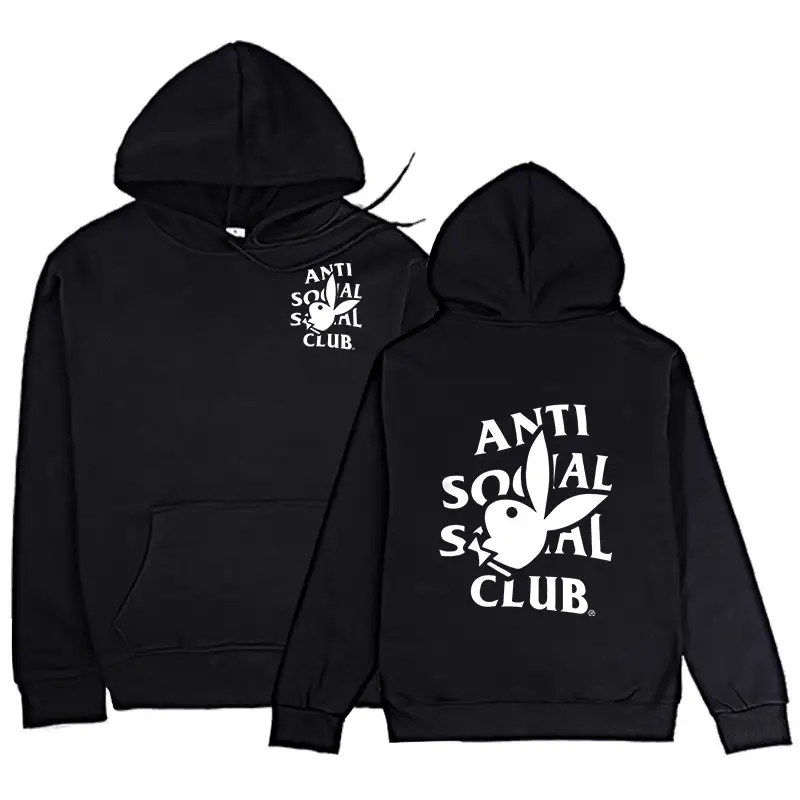 Pink Anti Social Club Hoodie Set for Men Women
