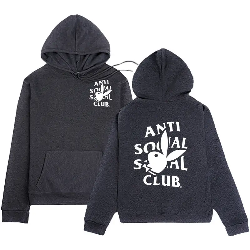 Pink Anti Social Club Hoodie Set for Men Women