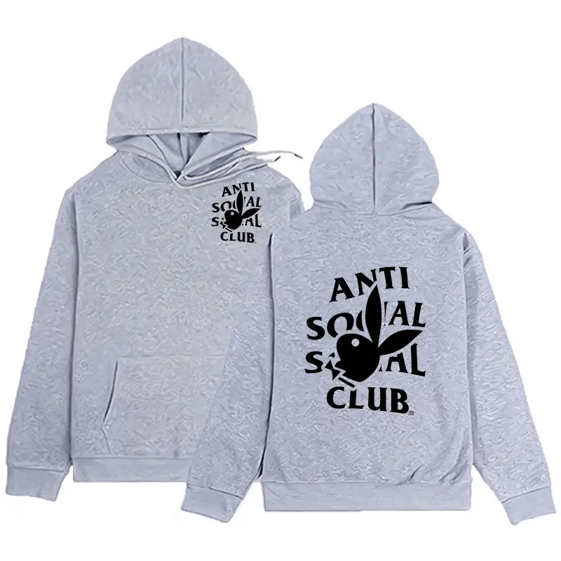 Pink Anti Social Club Hoodie Set for Men Women
