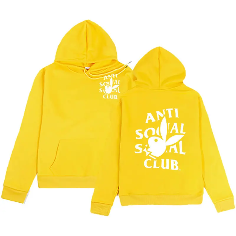 Pink Anti Social Club Hoodie Set for Men Women