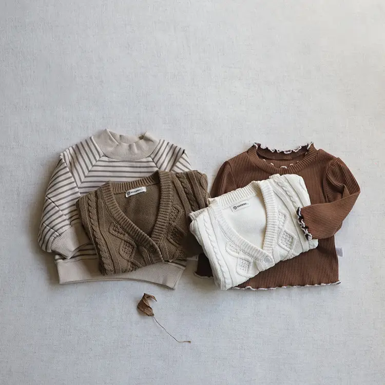 2026 Spring Baby Cable Knit Cardigan Coat Beige — feature 27
