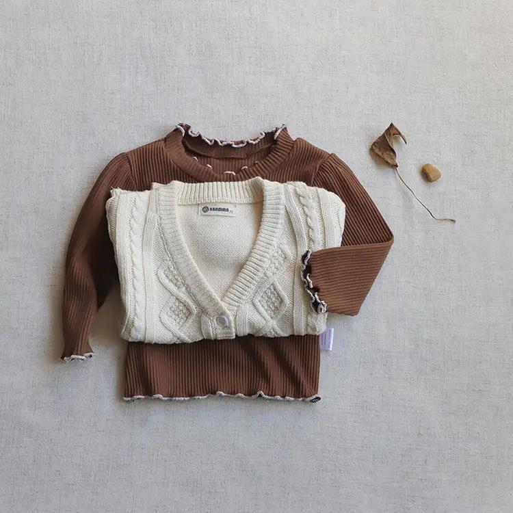 2026 Spring Baby Cable Knit Cardigan Coat Beige — feature 29