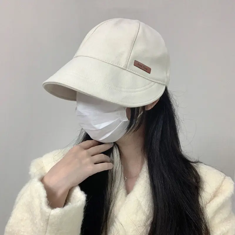 Women's White Fisherman Hat Winter Warm Cap 2022 - Image 2