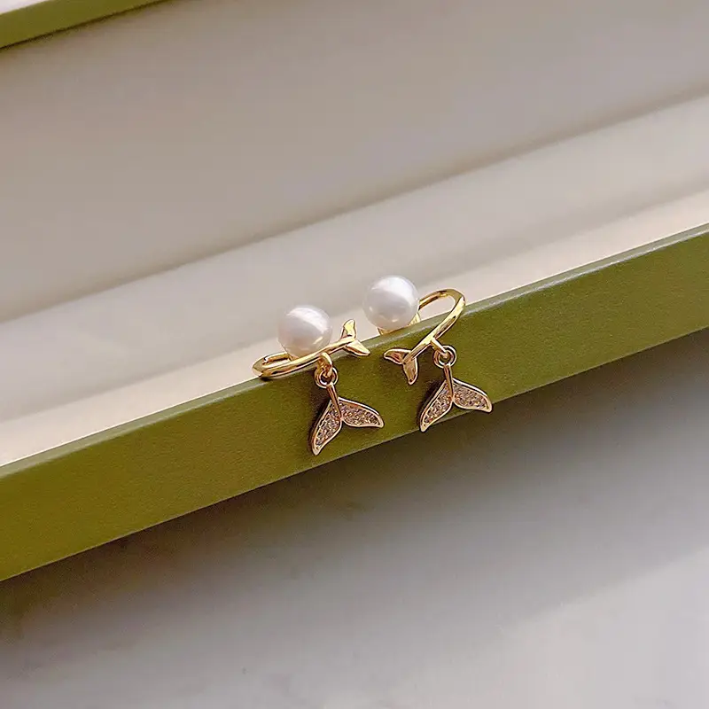 2025 Freshwater Pearl Earrings S925 Silver Needle K-Style - Image 4