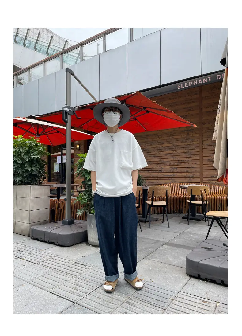320g Cotton Flap Pocket T-Shirt Small Neck — feature 16
