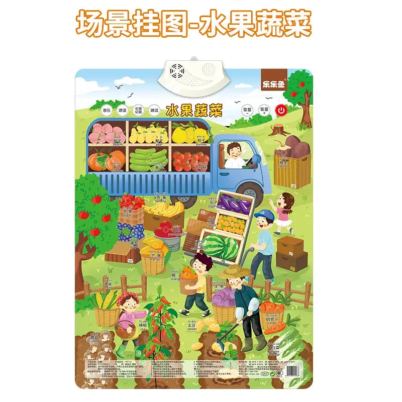 Scene wall chart fruit send battery hook