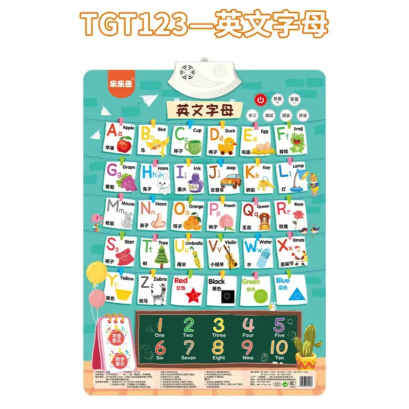 Scene wall chart English send battery hook