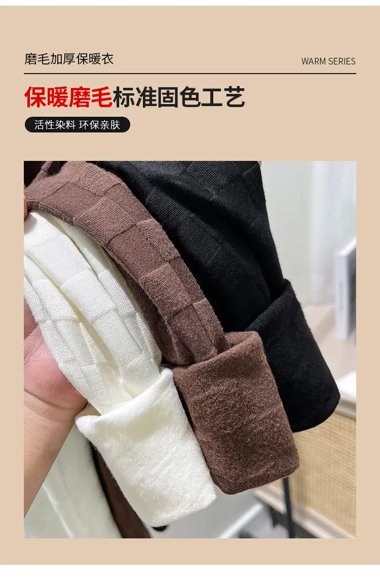 Women Half Turtleneck Warm Shirt White 2025 — feature 2