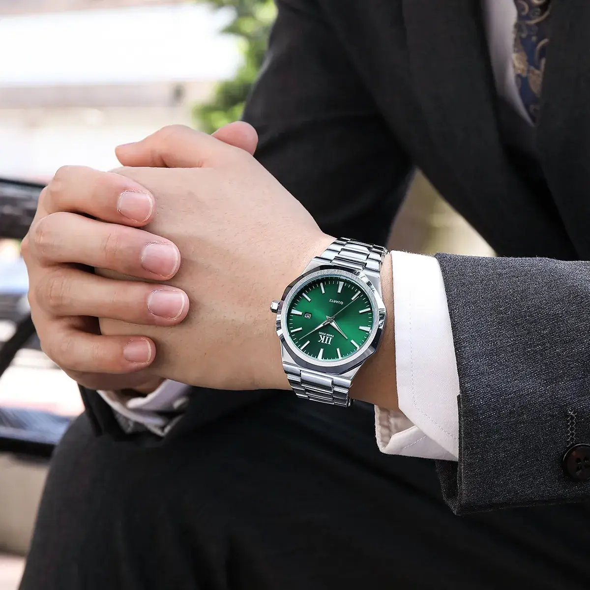 Iik Green Quartz Watch for Men
