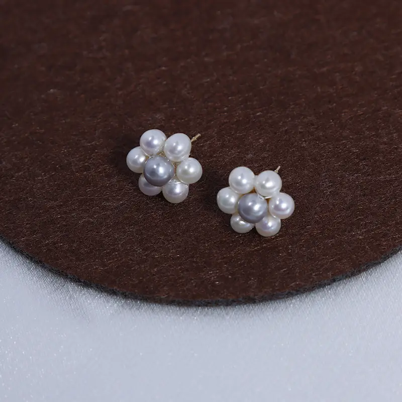Sweet Pearl Earrings S925 Silver Needle Design - Image 5