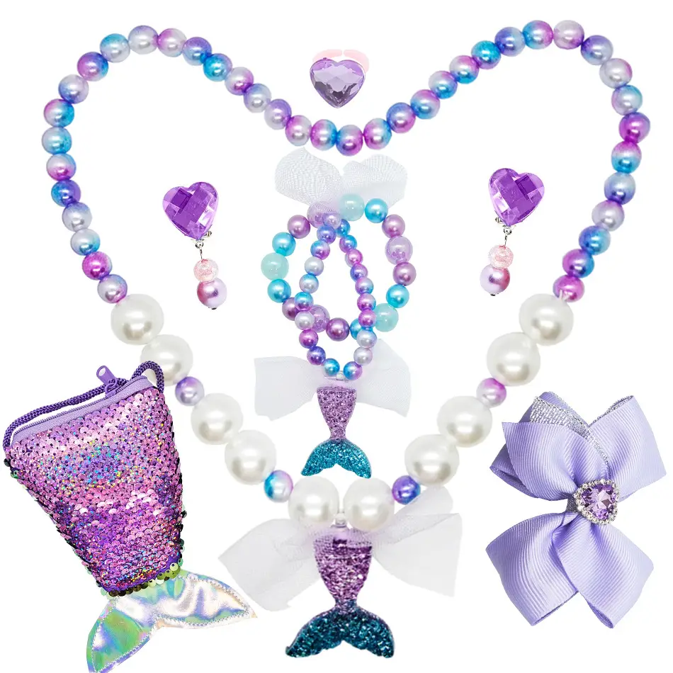 Pink Little Mermaid Dress with Bow - Image 20