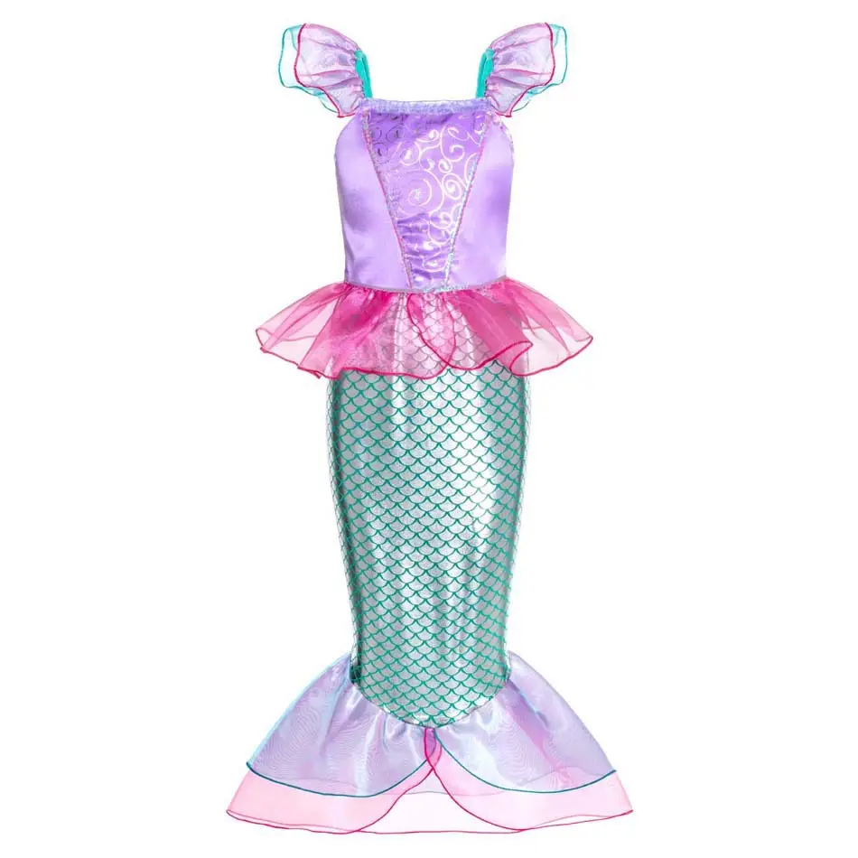 Pink Little Mermaid Dress with Bow - Image 3