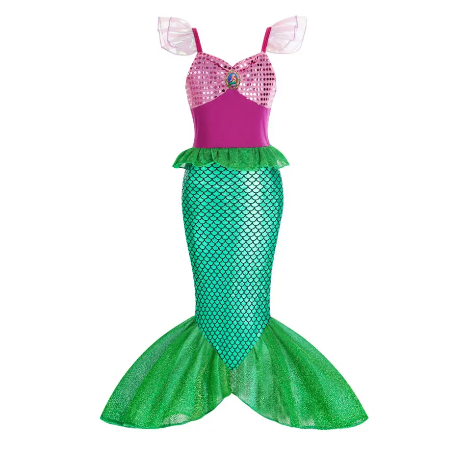Pink Little Mermaid Dress with Bow - Image 5