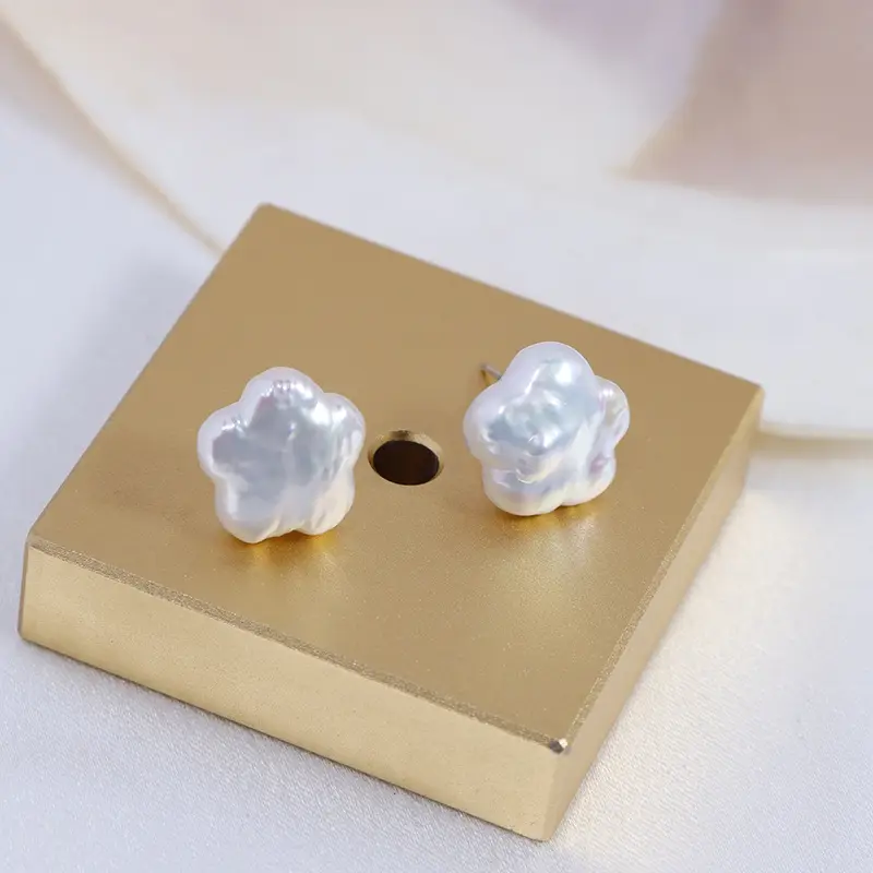Natural Pearl Earrings S925 Sterling Silver Needle Spot - Image 3
