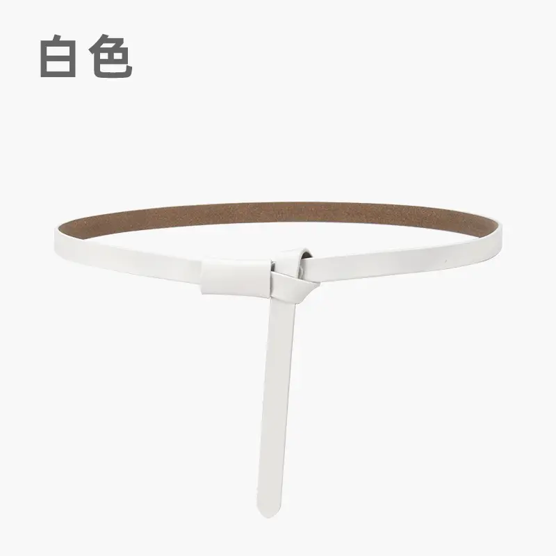 Black Genuine Leather Belt for Women High-end Knot Decorative Dress Waist Cover