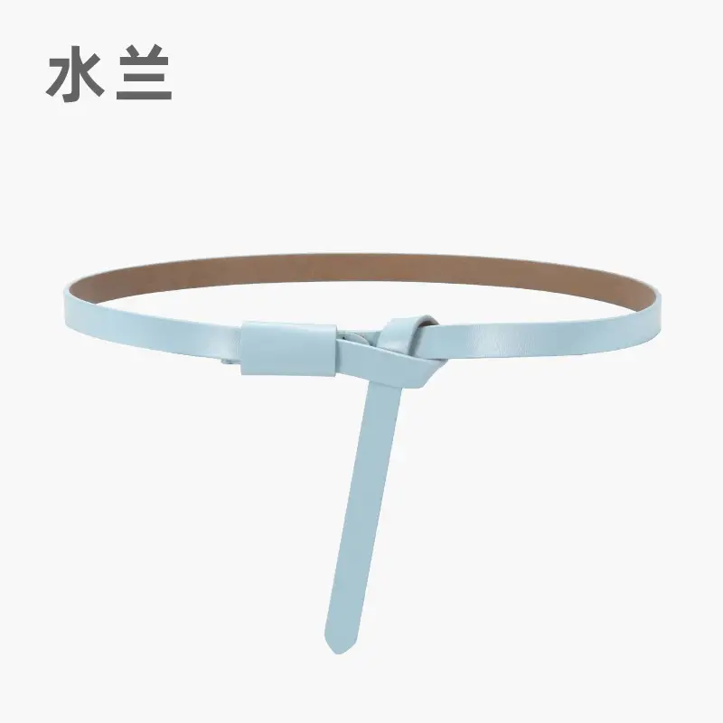 Black Genuine Leather Belt for Women High-end Knot Decorative Dress Waist Cover - Image 11