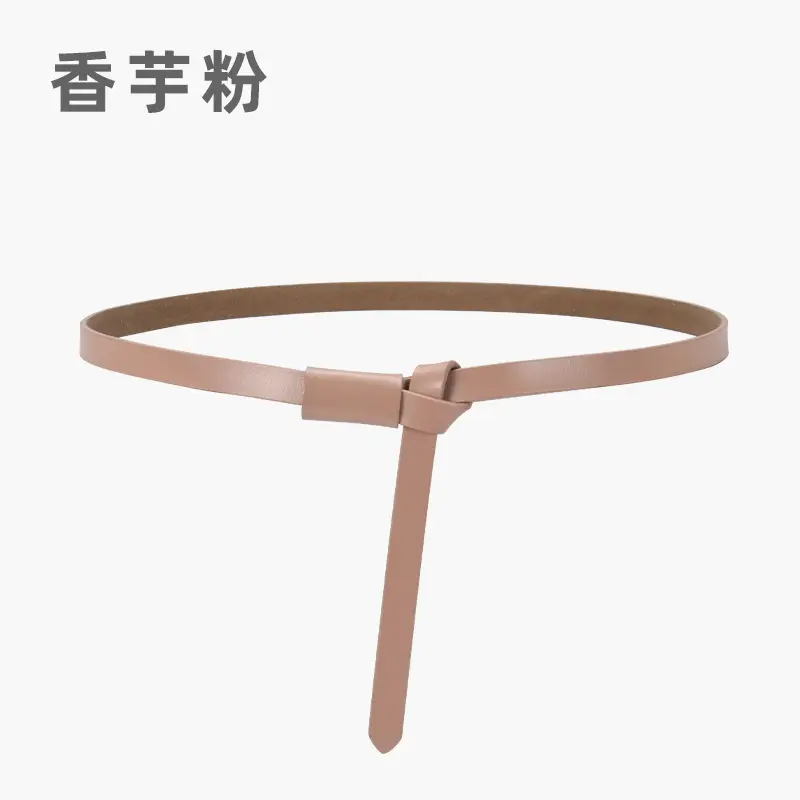 Black Genuine Leather Belt for Women High-end Knot Decorative Dress Waist Cover - Image 13