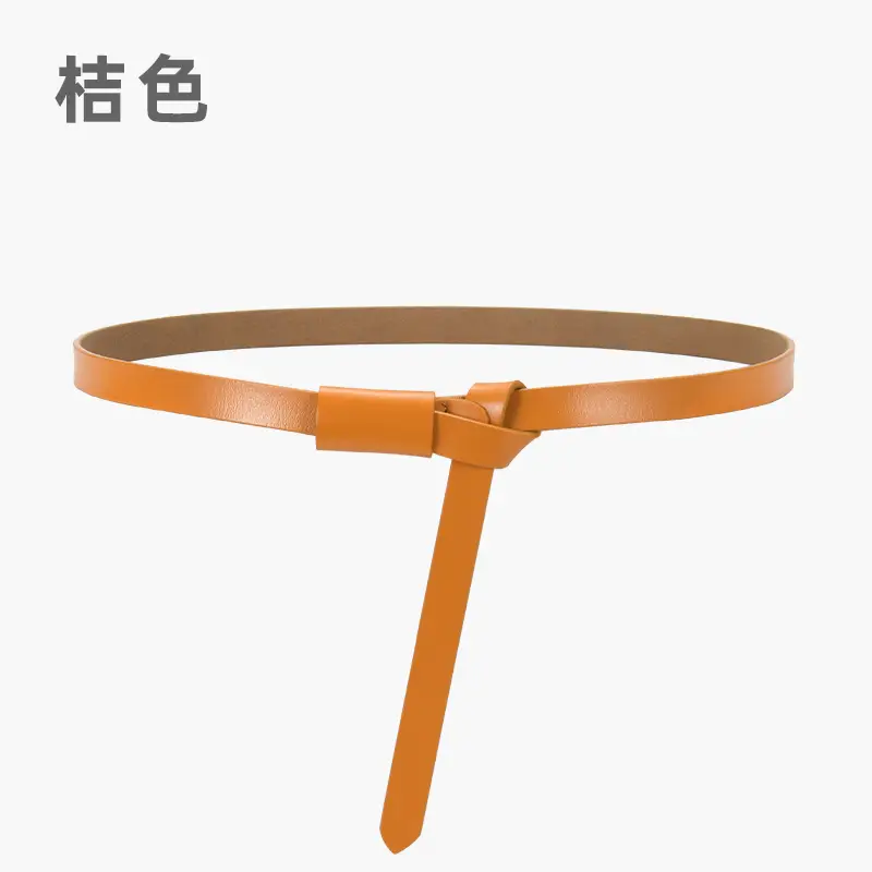 Black Genuine Leather Belt for Women High-end Knot Decorative Dress Waist Cover - Image 6