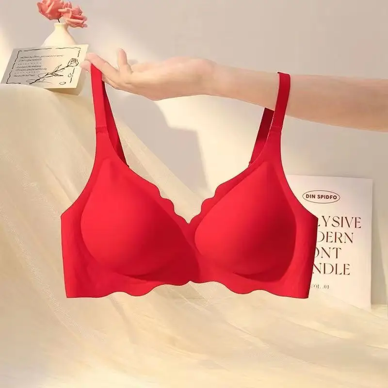 Crystal Jelly Bra Gather Sexy Seamless No Steel Ring Internet Celebrity Shake Tone Little Red Book Fast Hand Underwear Factory Direct Supply