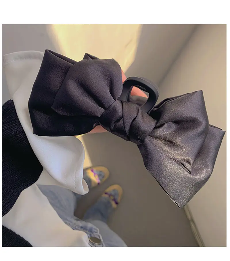 Princess Bow Hair Clip Black Double Sided — feature 30