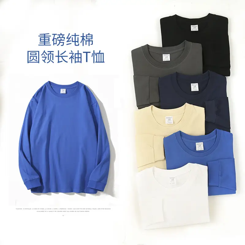 Men Women White Long Sleeve Cotton T-Shirt - Image 9