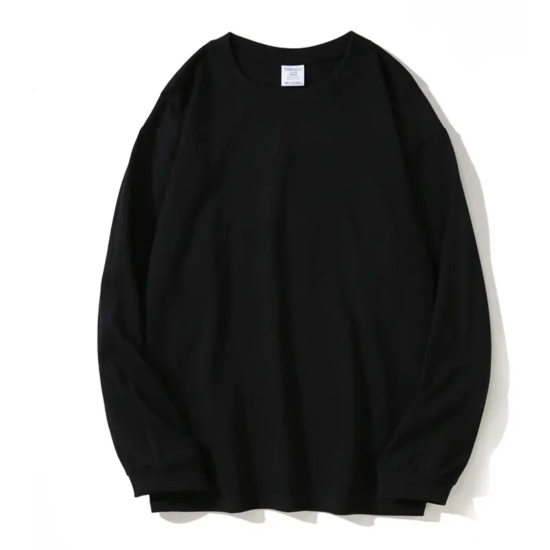 Men Women White Long Sleeve Cotton T-Shirt - Image 11
