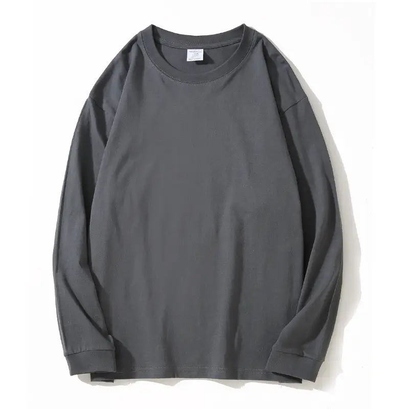 Men Women White Long Sleeve Cotton T-Shirt - Image 6