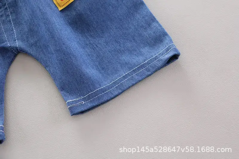 Boys' Navy Printed Shorts Suit with Hat & Sneakers — feature 25